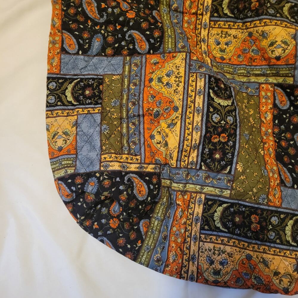 Boho Patchwork Paisley Floral Sling Tote Bag 18x18 Shoulder Purse - Picture 4 of 5